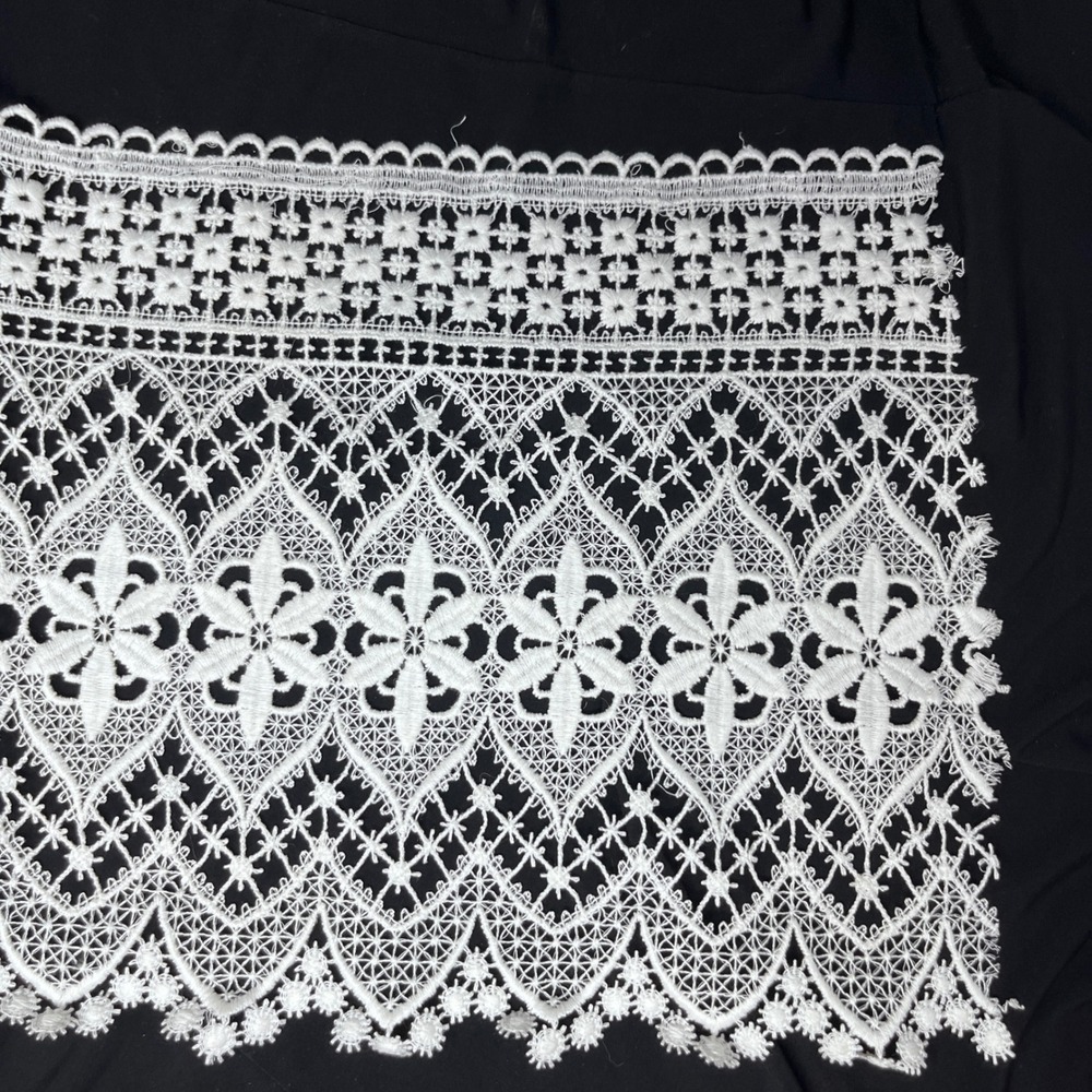 Lace 12.5 x 302" Daisy Floral Gothic Square Scallop Bridal Roll White 8.3 yds